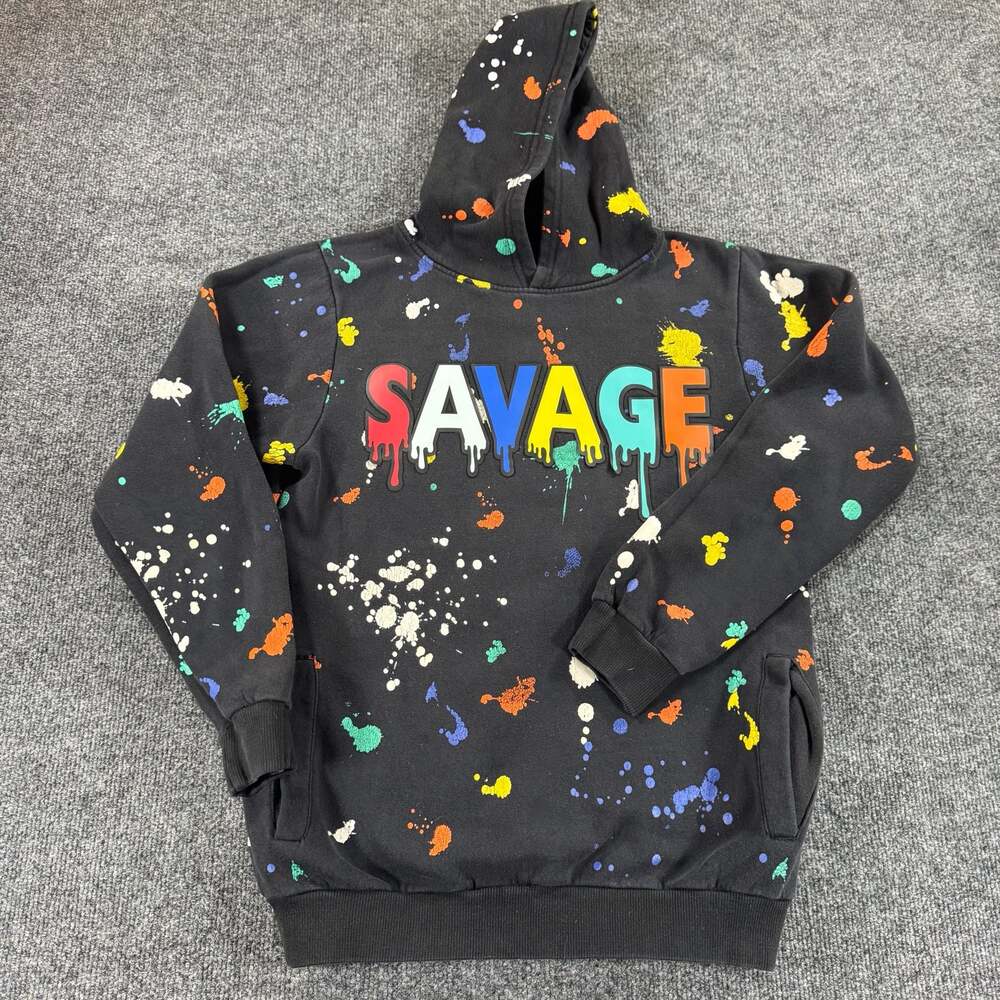 Brooklyn's Best Savage Paint Splatter Drip Hoodie